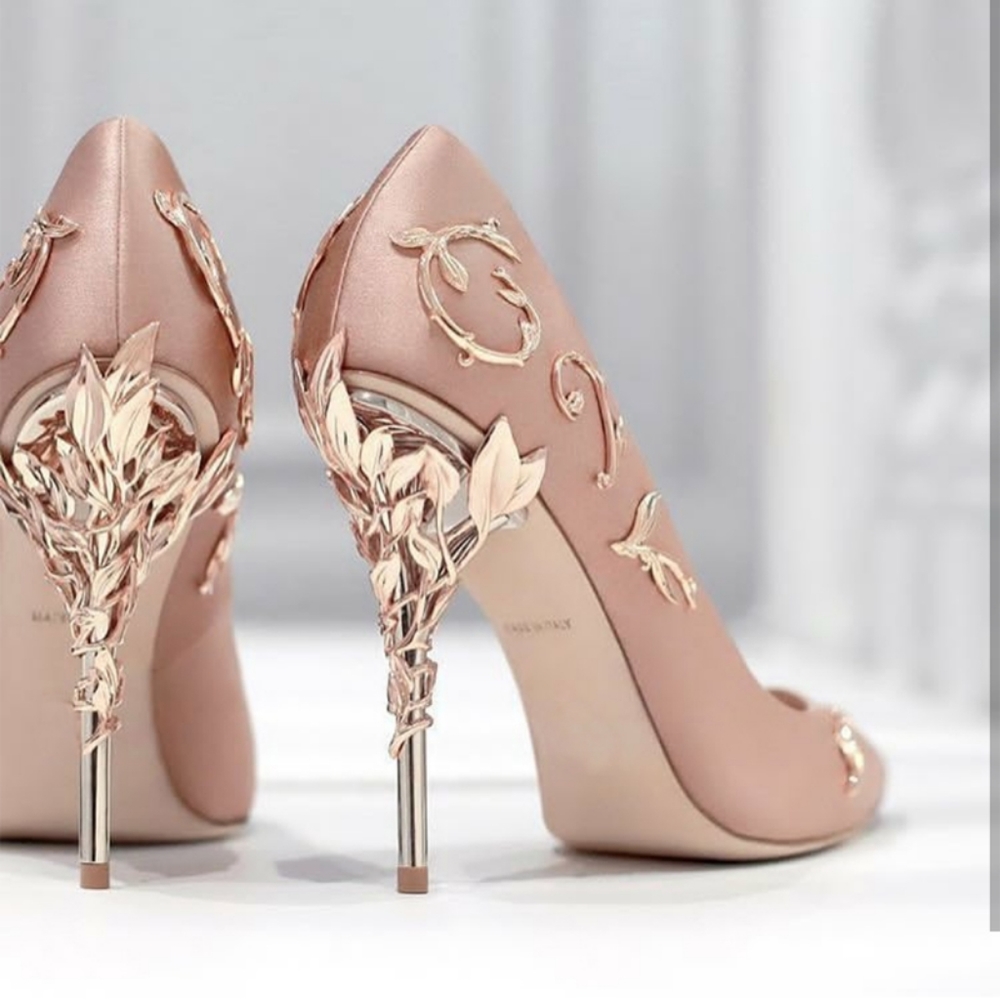 Satin heels